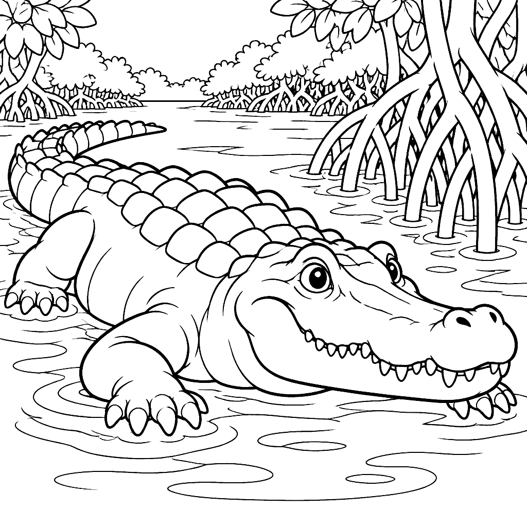 Dibujo de Cocodrilo