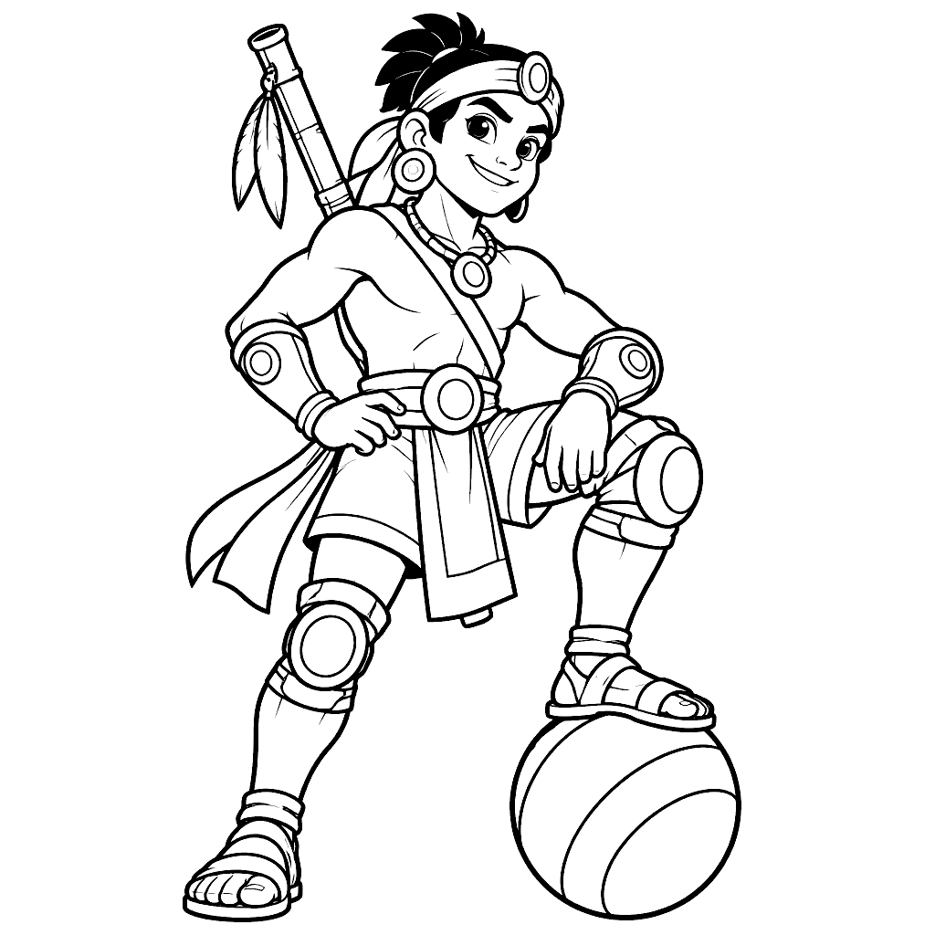 Dibujo de Hunahpú