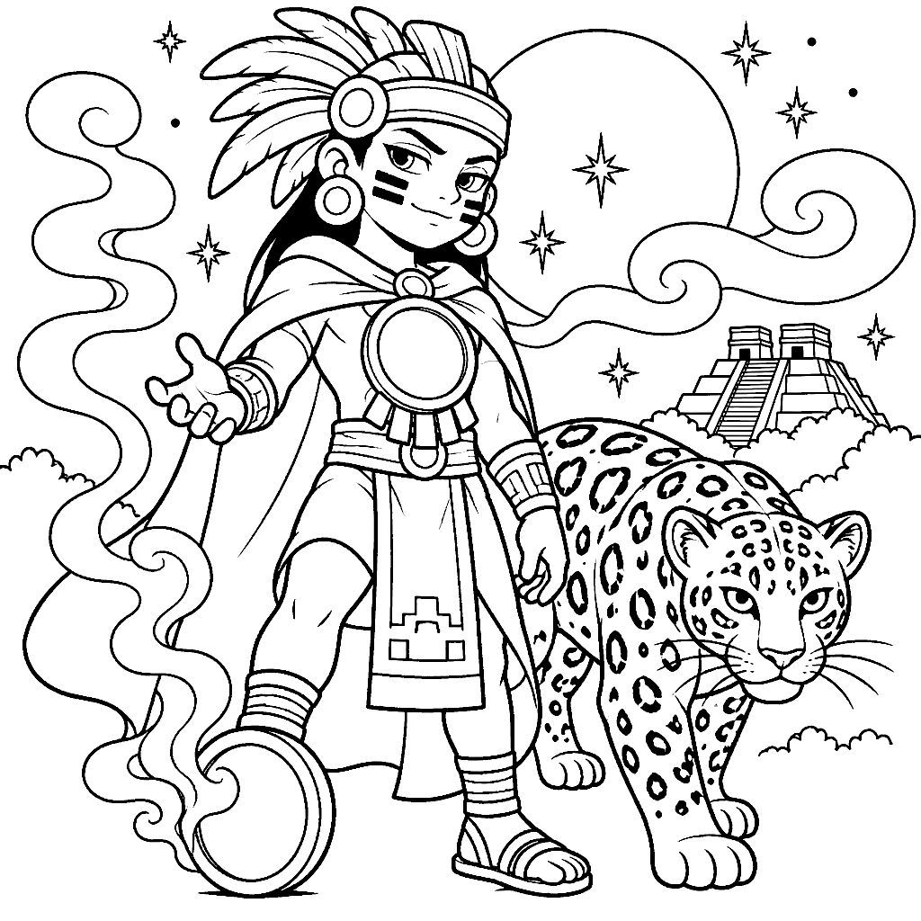 Dibujo de Tezcatlipoca