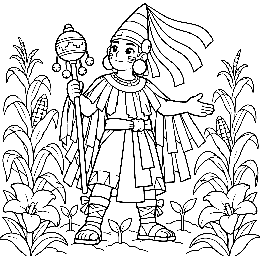 Dibujo de Xipe Tótec